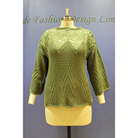 Ladies Knitted with Lace Pullover