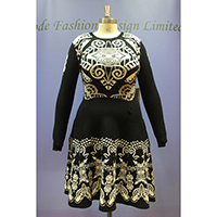 Ladies Knitted Jacquard Dress