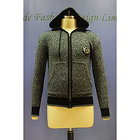 Mens Knitted Zipper Cardigan with Hood